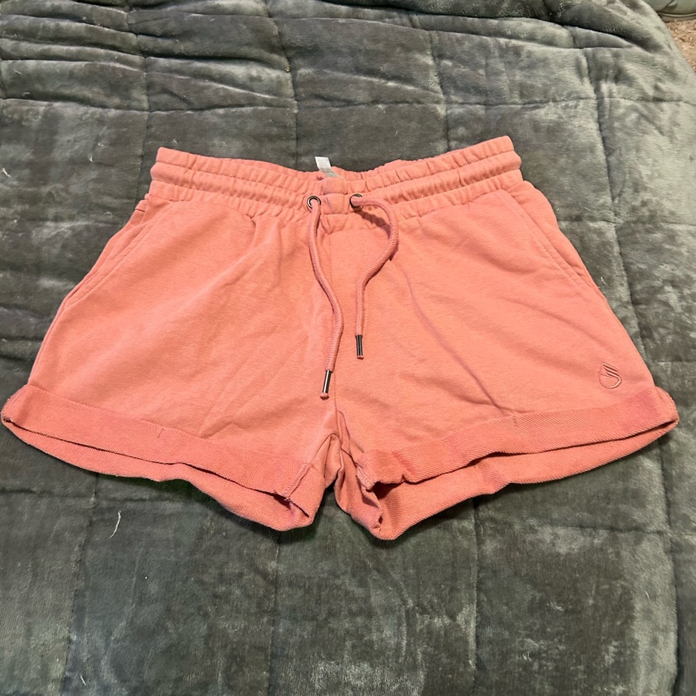 Pink Athletic Shorts with Elastic Waistband